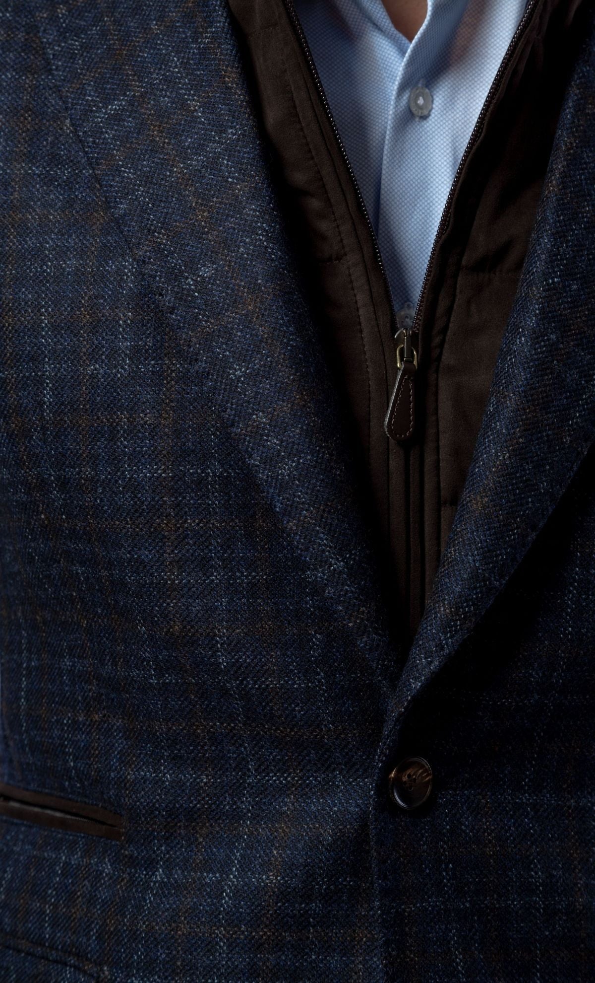 Luigi Bianchi Wool Microcheck Jacket