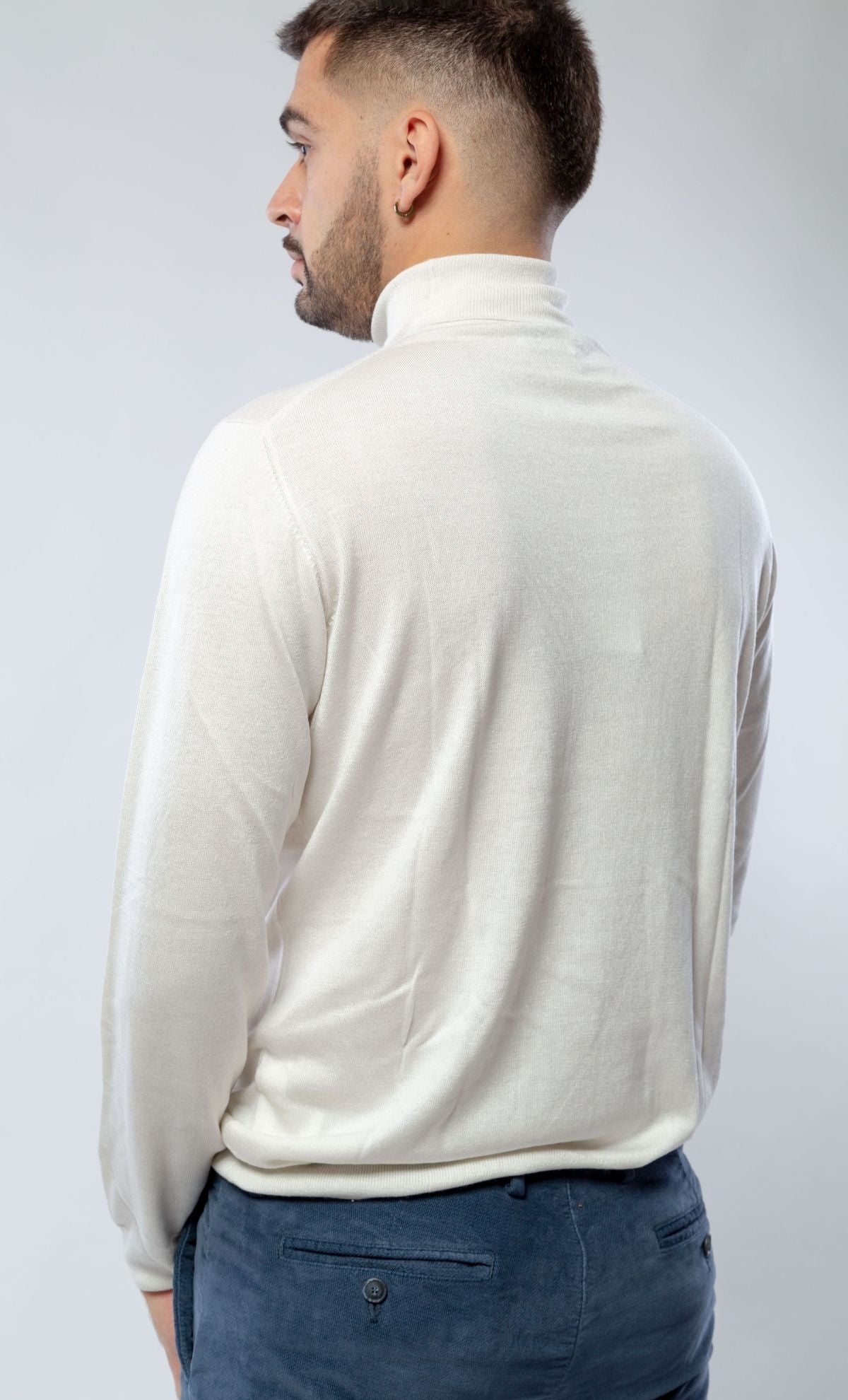 Cream Heritage Turtleneck Sweater