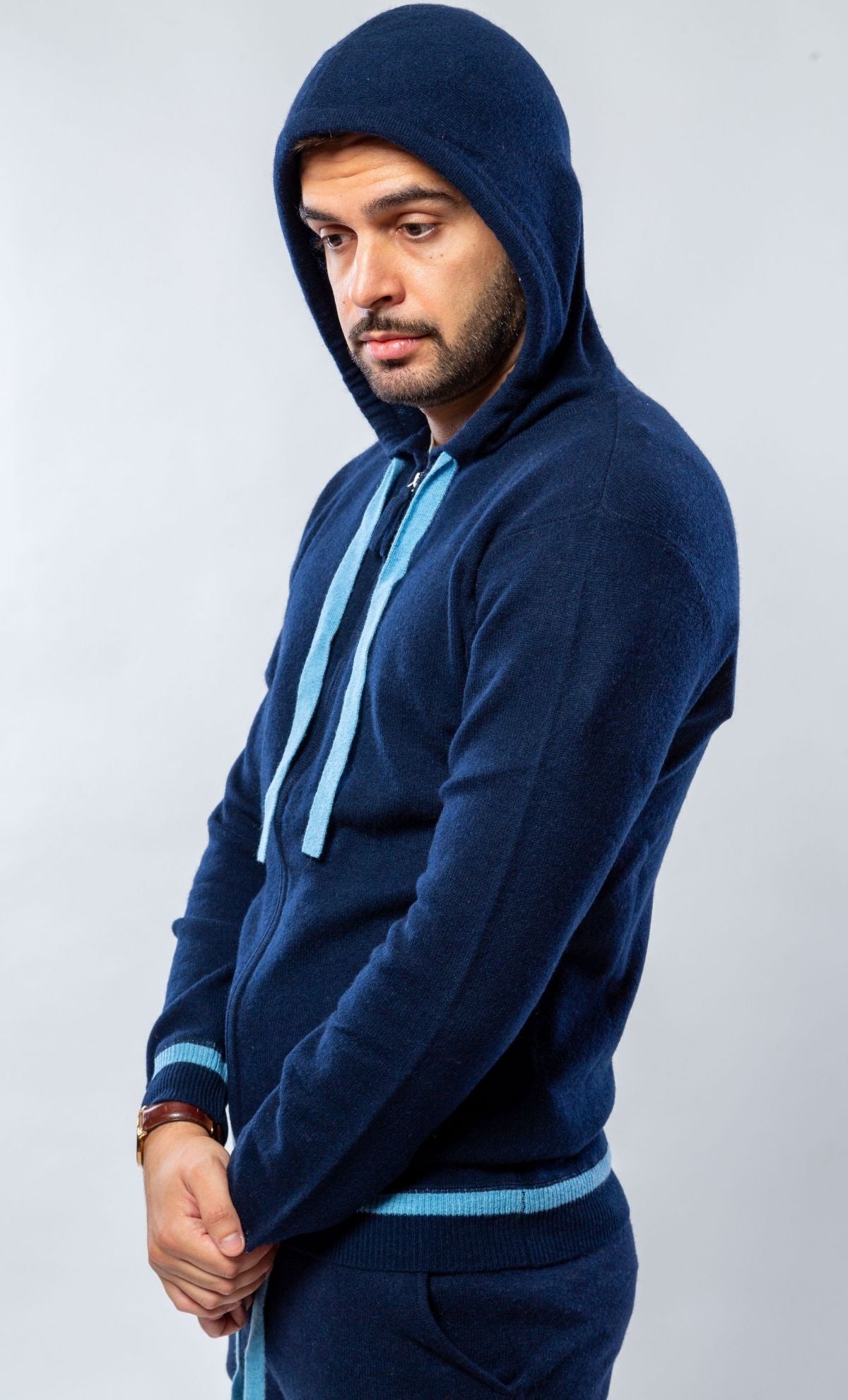 100% Cashmere Sweater with Adjustable Hood