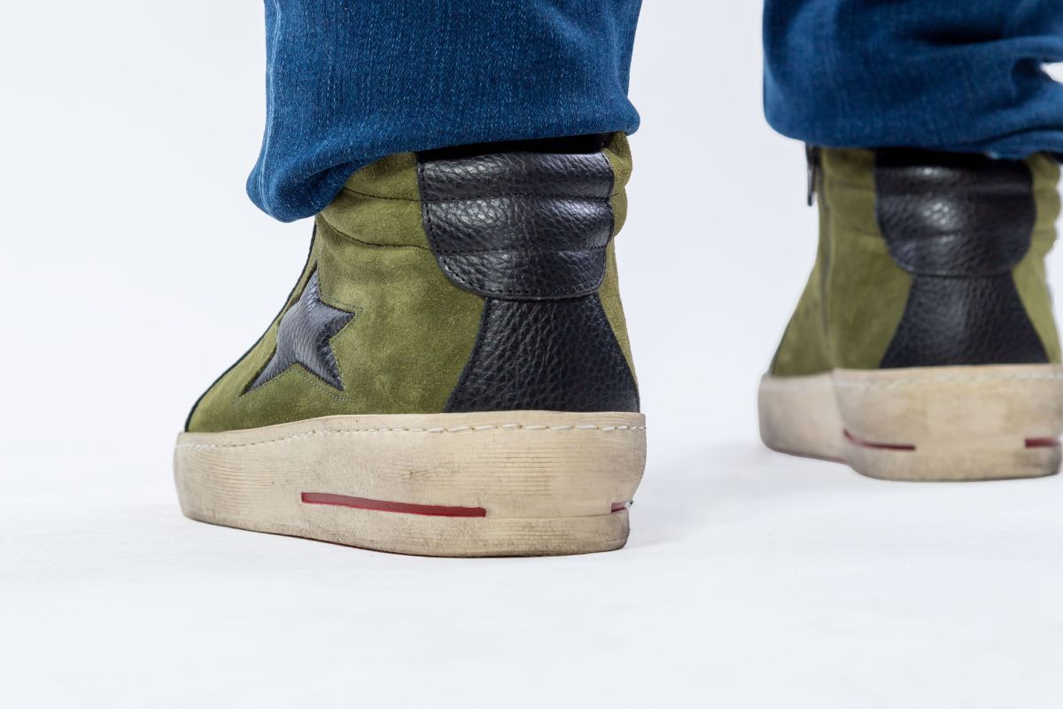 Okinawa Green Ankle Boots with Side Zipper