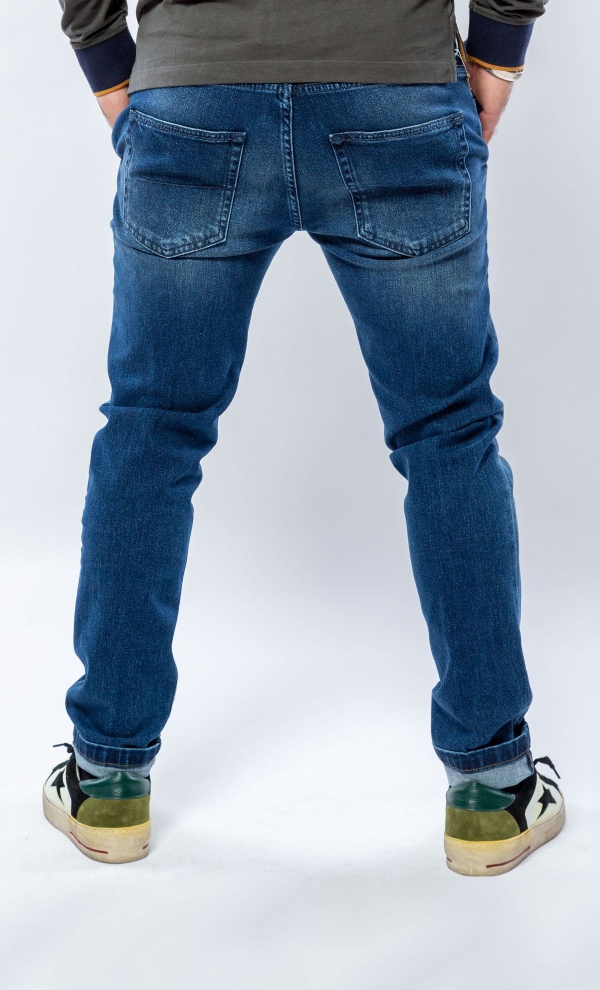 Blue Re-Hash 5 Pocket Jeans